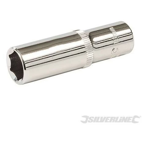 SILVERLINE Douille Métrique Profonde 3/8" Avec Entraînement à 6 Pointes, 13 Mm, 13 Mm