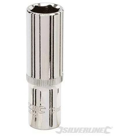SILVERLINE Douille Métrique Profonde 3/8" Avec Entraînement à 6 Pointes, 13 Mm, 13 Mm – Image 2