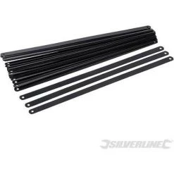 SILVERLINE Lames Pour Scie à Métaux En Acier Carbone, 24 Pcs, 300 Mm, 24 TPI, 300 Mm. 24 TPI