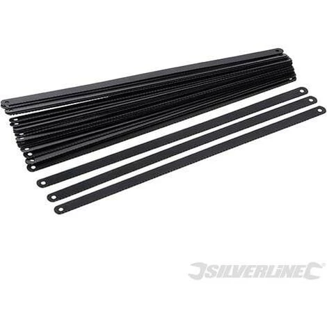 SILVERLINE Lames Pour Scie à Métaux En Acier Carbone, 24 Pcs, 300 Mm, 24 TPI, 300 Mm. 24 TPI