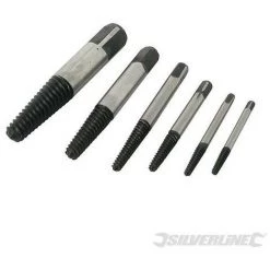 SILVERLINE Extracteurs De Vis, 6 Pcs, 3 - 25 Mm, 3 - 25 Mm