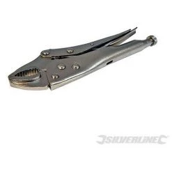 SILVERLINE Pince étau Autobloquante, 180 Mm Courbée, 180 Mm Courbée