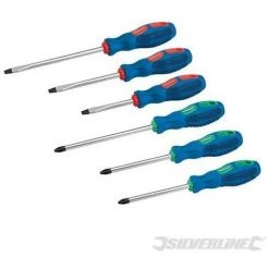 SILVERLINE Tournevis à Usage Général, 6 Pcs, 6 Pcs