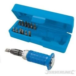 SILVERLINE Tournevis à Frapper à Poignée Caoutchoutée, Coffret 14 Pcs, 14 Pcs