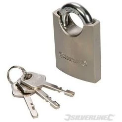SILVERLINE Cadenas En Acier à Anse Protégée, 50 Mm, 50 Mm