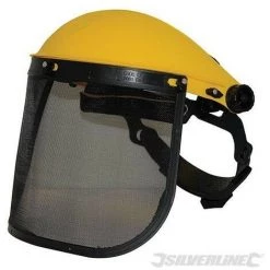 SILVERLINE Casque De Protection à Visière Grillagée, Relevable, Relevable