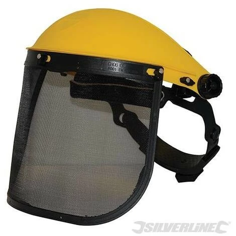 SILVERLINE Casque De Protection à Visière Grillagée, Relevable, Relevable