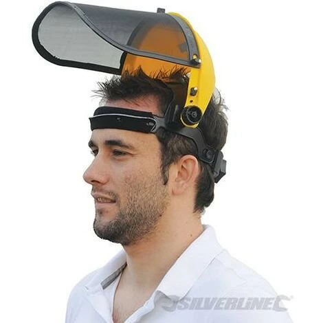 SILVERLINE Casque De Protection à Visière Grillagée, Relevable, Relevable – Image 2