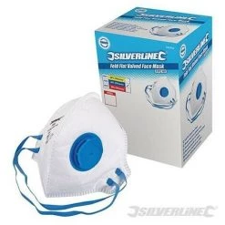 SILVERLINE Masques Respiratoires Pliables à Valve FFP2 NR, Présentoir 25 Pcs, FFP2 NR