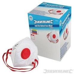 SILVERLINE Masques Respiratoires Pliables à Valve FFP3 NR, Présentoir 25 Pcs, FFP3 NR
