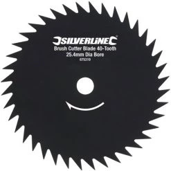 SILVERLINE Lame 40 Dents Pour Débroussailleuse - Alésage De 25,4 Mm