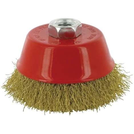 SILVERLINE Brosse Boisseau Fils De Laiton Ondulés - 100 Mm