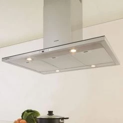 Hotte Cuisine Silverline En Ilot CALIFORNIA Inox 90 Cm - Inox