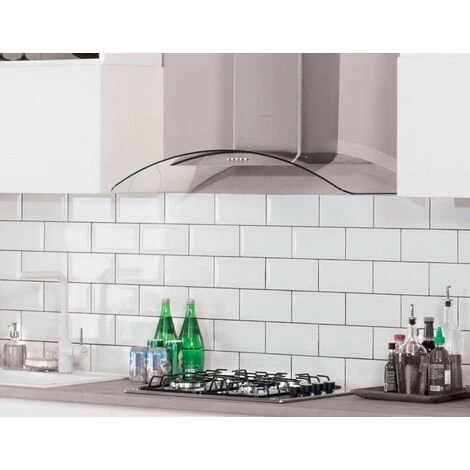 Hotte Décorative Murale 90cm 61db 253m3/h Verre/inox - H10590015 - Silverline - Inox – Image 4