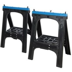 SILVERLINE Lot De 2 Chevalets Treteaux Robustes Anti Derapants Repliables Charge 200 Kg