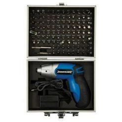 SILVERLINE Visseuse Devisseuse Sans Fil 3,6v - Coffret 104 Pièces