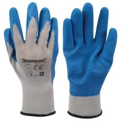 SILVERLINE Gants De Maçon Enduction Latex - Large