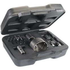 SILVERLINE Coffret Scie Trepan Tct De 30, 50, 110 Mm 9 Pieces