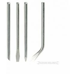 SILVERLINE Jeu De Pannes De Fer A Souder - 4 Pieces - Compatible Avec Les Fers A Souder Silverline