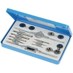 SILVERLINE Coffret Tarauds Filieres Expert M3, M4, M5, M6, M8, M10, M12 16 Pieces