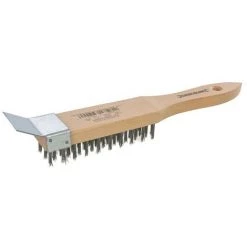 SILVERLINE Brosse En Fils D'acier Et Grattoir 2-en-1 Expert - 6 Rangées + Grattoir